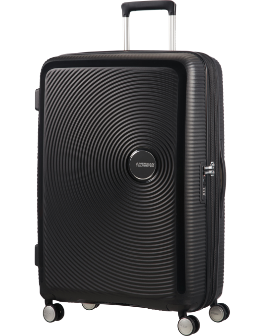 Soundbox 4-wheel 77cm large Spinner Expandable suitcase Bass Black