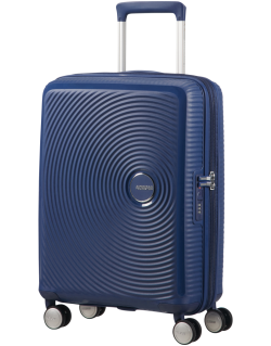 Soundbox 4-wheel cabin baggage Spinner Expandable suitcase 55x40x20/23cm Bass Black