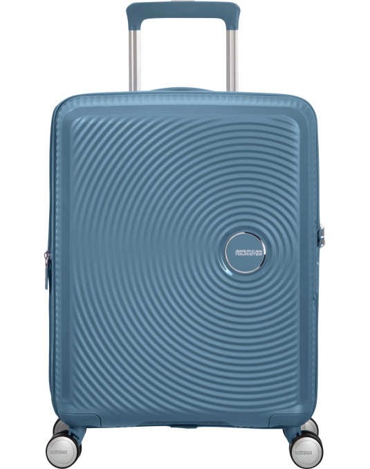 Soundbox 4-wheel cabin baggage Spinner Expandable suitcase 55x40x20/23cm Bass Black