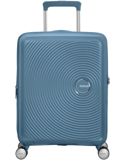 Soundbox 4-wheel cabin baggage Spinner Expandable suitcase 55x40x20/23cm Bass Black