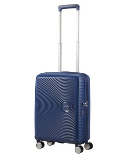 Soundbox 4-wheel cabin baggage Spinner Expandable suitcase 55x40x20/23cm Bass Black