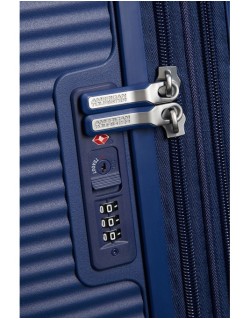 Soundbox 4-wheel cabin baggage Spinner Expandable suitcase 55x40x20/23cm Bass Black