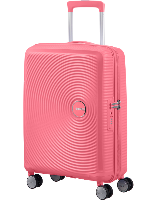 Soundbox 4-wheel cabin baggage Spinner Expandable suitcase 55x40x20/23cm Bass Black