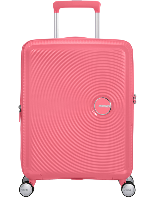 Soundbox 4-wheel cabin baggage Spinner Expandable suitcase 55x40x20/23cm Bass Black