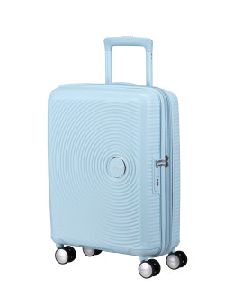 Soundbox 4-wheel cabin baggage Spinner Expandable suitcase 55x40x20/23cm Bass Black