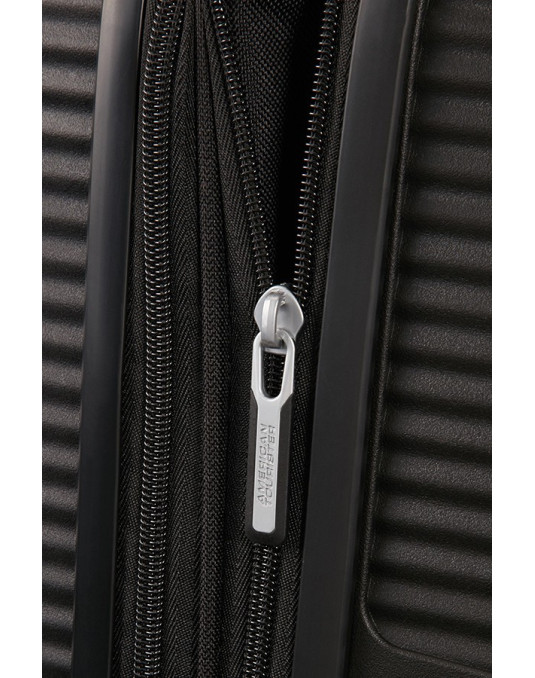 Soundbox 4-wheel 77cm large Spinner Expandable suitcase Bass Black