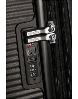 Soundbox 4-wheel 77cm large Spinner Expandable suitcase Bass Black