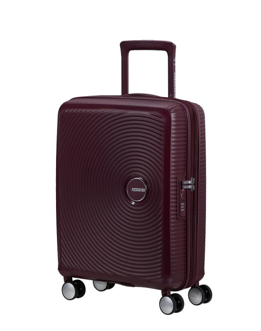 Soundbox 4-wheel cabin baggage Spinner Expandable suitcase 55x40x20/23cm Bass Black