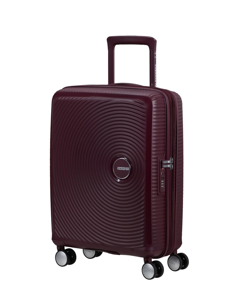 Soundbox 4-wheel cabin baggage Spinner Expandable suitcase 55x40x20/23cm Bass Black