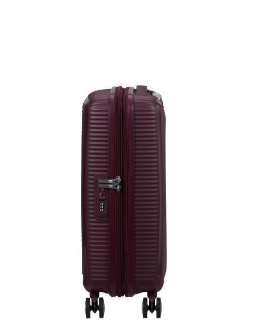 Soundbox 4-wheel cabin baggage Spinner Expandable suitcase 55x40x20/23cm Bass Black
