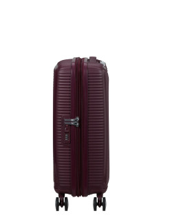 Soundbox 4-wheel cabin baggage Spinner Expandable suitcase 55x40x20/23cm Bass Black