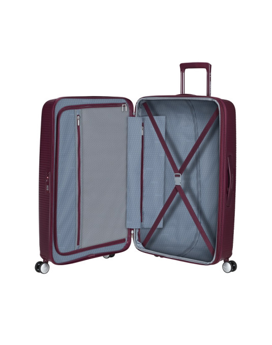 Soundbox 4-wheel 77cm large Spinner Expandable suitcase Bass Black