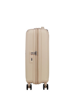 Soundbox 4-wheel cabin baggage Spinner Expandable suitcase 55x40x20/23cm Bass Black