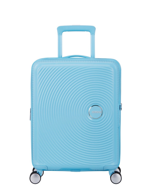 Soundbox 4-wheel cabin baggage Spinner Expandable suitcase 55x40x20/23cm Bass Black