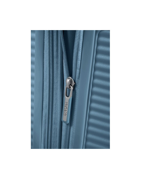 Soundbox 4-wheel cabin baggage Spinner Expandable suitcase 55x40x20/23cm Bass Black