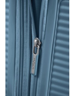 Soundbox 4-wheel cabin baggage Spinner Expandable suitcase 55x40x20/23cm Bass Black