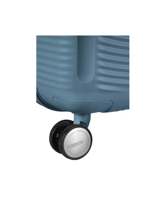 Soundbox 4-wheel cabin baggage Spinner Expandable suitcase 55x40x20/23cm Bass Black